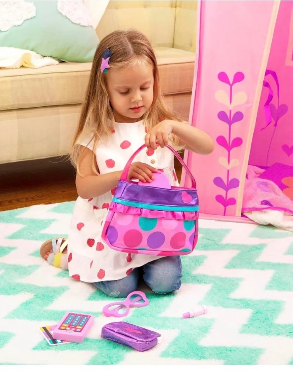 Battat Makeup & Beauty Set – Dress Up Fashion Princess Purse Set – 3+ Years
